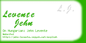 levente jehn business card